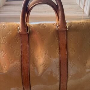 Louis Vuitton Glossy Tan Monogram Tote